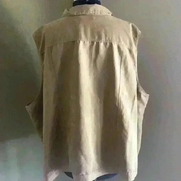 VTG FASHION BUG light brown fabric suede camel light brown vest 30-32 - Picture 4 of 4
